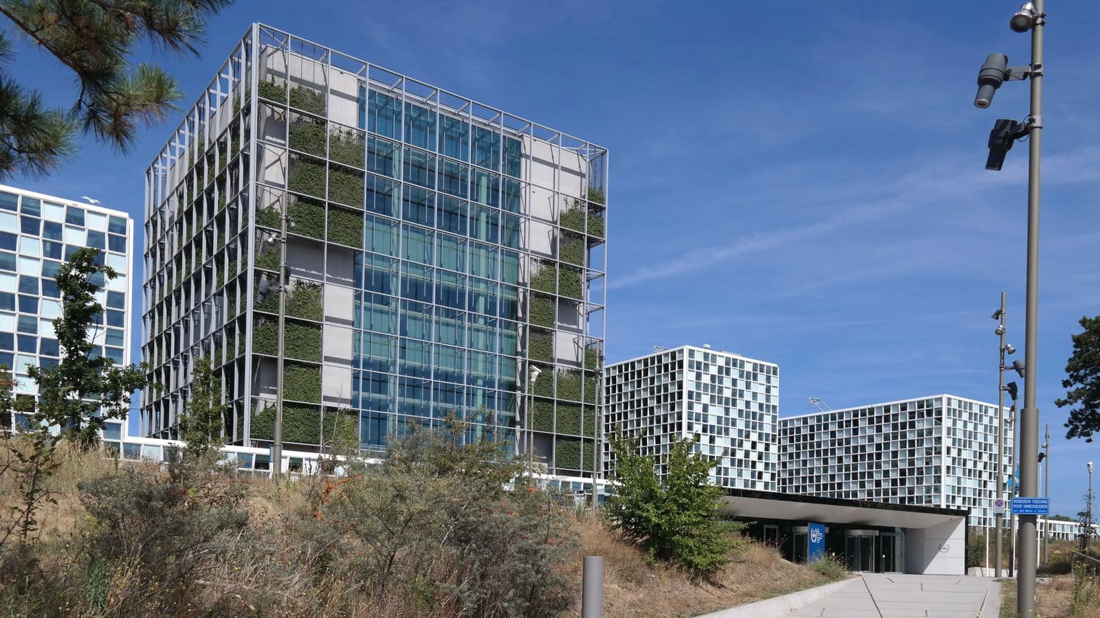 The International Criminal Court headquarters building in The Hague, Netherlands